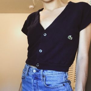 Vintage style crop button down